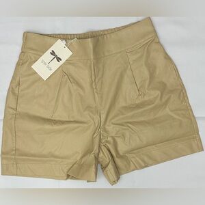 Tyler Boe High Waist Faux Leather Shorts